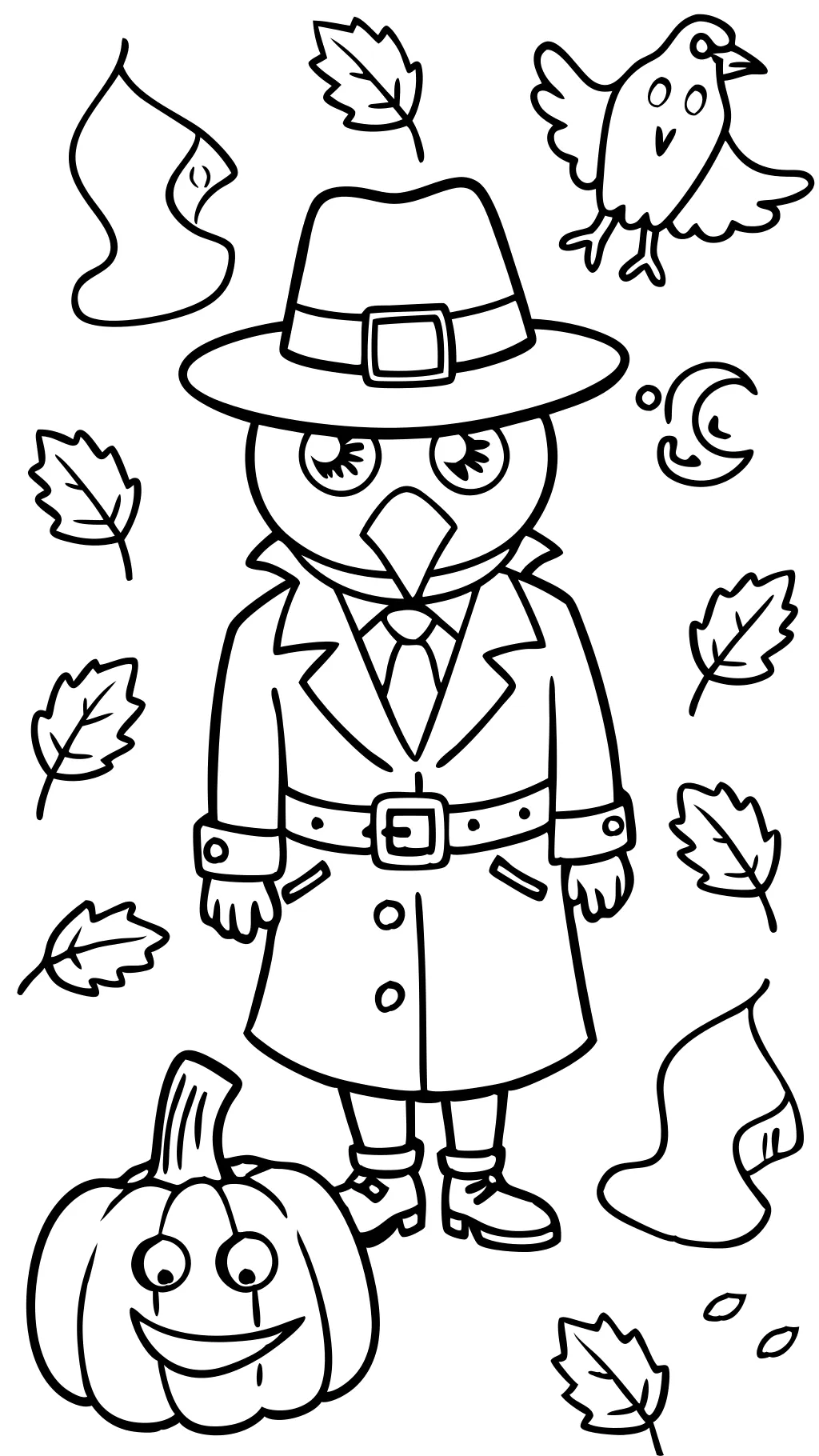 turkey disguise coloring page